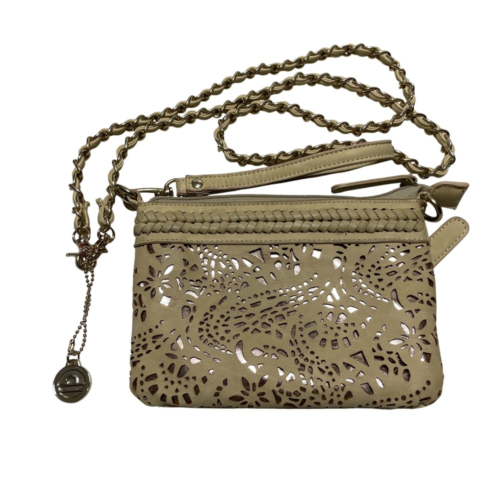 Big‎ Buddha Cross Body Bag  Laser-Cut Floral Pattern Wrist Strap / Chain Strap